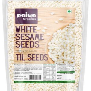 paiya organics White Sesame seeds safed til Raw & Dehul...