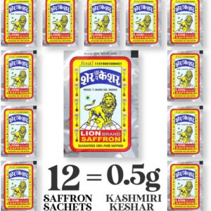 LION Single-Use Sachets with Kashmiri Kesar Saffron|Coo...