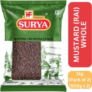 Surya 1kg Mustard (Rai) Whole (Pack of 2; 500g each) | ...