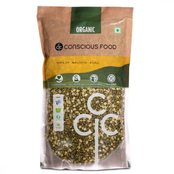 Conscious Food Split Mung Bean (Split Mung Dal) – 1 Kg