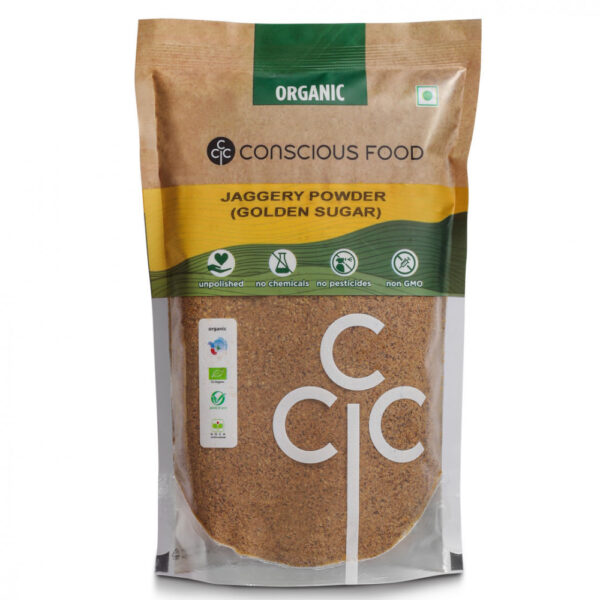 Conscious Food Golden Sugar Jaggery Powder – 500 Gm