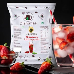 D'aromas Strawberry Ice Tea 500g, Instant Premix Ice Te...