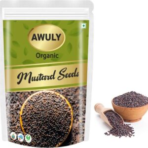AWULY Organics Mustard Seeds Big /Kali Sarso /Whole Mus...