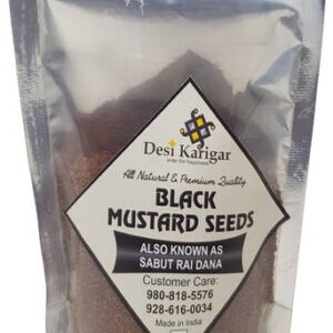DESI KARIGAR Whole Black Mustard Seeds (Rai or Sarson)