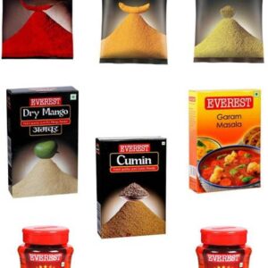 EVEREST Basic Masale Combo Turmeric Powder 200gms+Coria...