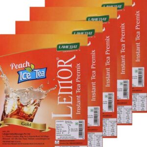 Lemor Peach Instant Premix Ice Tea Pack of 5 Peach Iced...