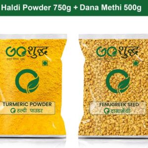 Goshudh Dana Methi 500gm & Haldi Powder 750gm Combo Pac...