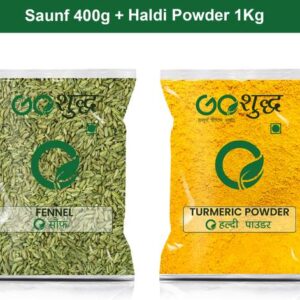 Goshudh Haldi Powder 1Kg & Saunf 400gm Combo Pack 1400g
