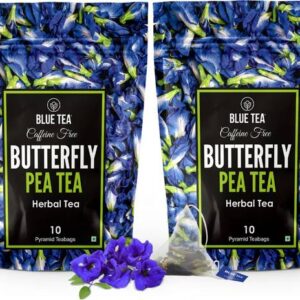 BLUE TEA Dried Butterfly Pea Flower Tea - 20 Pyramid Te...