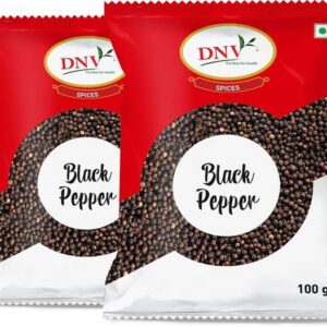 DNV Natural Black Pepper Whole Kali Mirch 100gm, Pack o...