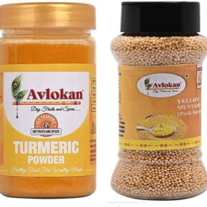 Avlokan Natural Turmeric (Haldi) Powder 100g & Natural ...