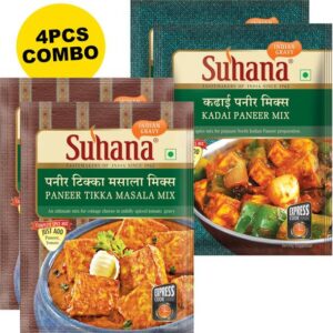 SUHANA Paneer Kadhai Mix 50g x 2, Paneer Tikka 50g x 2