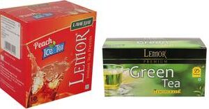 Lemor Pack of 2 Peach Instant Ice Tea (10 Sachets) with...