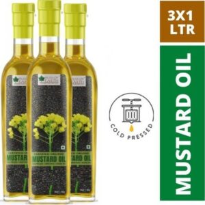 Bliss of Earth 3x1 LTR Certified Organic Mustard Oil Fo...