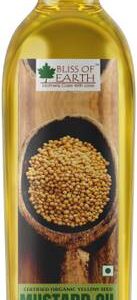 Bliss of Earth 1LTR USDA Organic Yellow Seed Mustard Oi...