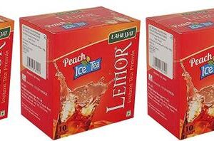 Lemor Premix Peach Pack of 3 x 10 Iced Tea Bags Box