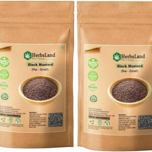 HerbsLand Premium Black Mustard (Kali Sarson) - Rai - I...