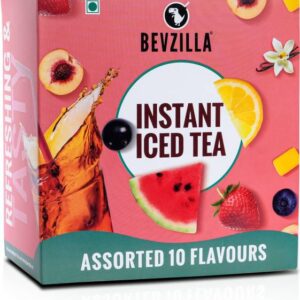 Bevzilla Instant Iced Tea Powder - Pack of 10 Different...