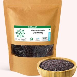 Pure Tree Certified Organic Mustard Seeds Black Micro R...