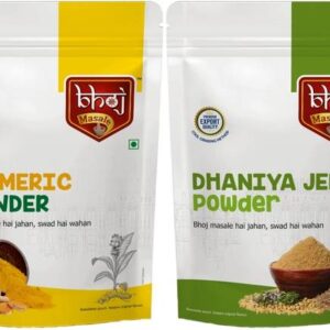 Bhoj Masale Turmeric & Dhania-Jeera Powder Combo Pack 2...