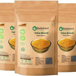 HerbsLand Premium Yellow Mustard (Pilli Sarson) - India...