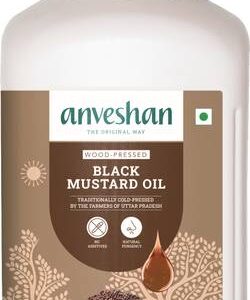 Anveshan Wood Pressed Black Mustard Oil - 5 Litre, Plas...