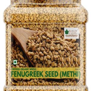 Bliss of Earth Certified Organic Fenugreek Seed Whole, ...