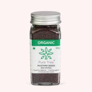 Pure Tree Organic Black Mustard Seeds Micro (Rai) in Gl...