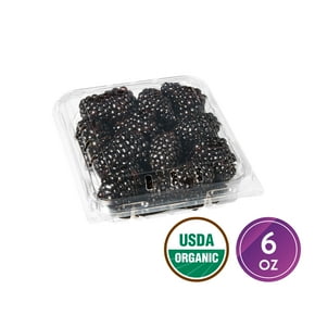 Fresh Organic Blackberries, 6 oz Container