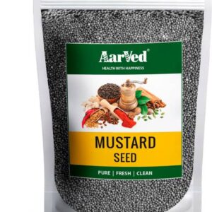 AarVed Organic Black Mustard Seeds | Whole Rai Dana | K...