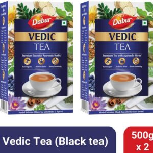 Dabur Vedic Premium Ayurvedic Herbs Black Tea Box