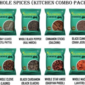 GLOWING FARMER Premium Quality Whole Spices Combo Pack ...