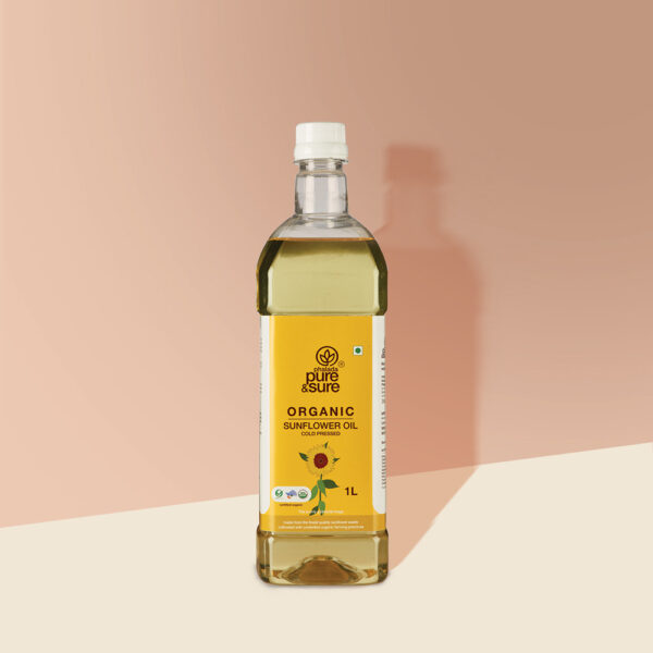 Pure & Sure Organic Sunflower Oil – 1 Ltr