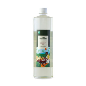 Two Brothers Coconut Oil, Wood-Pressed, Unrefined 1ltr -Plastic Bottle