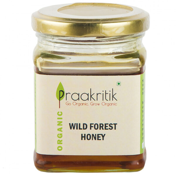 Praakritik Organic Wild Forest Honey, Organic, Produce of Wild Honey Bee of Forest, Raw Unprocessed Unheated, No Artificial Color, 200Gm