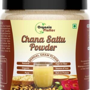Organic Platter Chana Sattu Atta Roasted Gram Flour Sattu Powder Chana Flour High in Protein-R