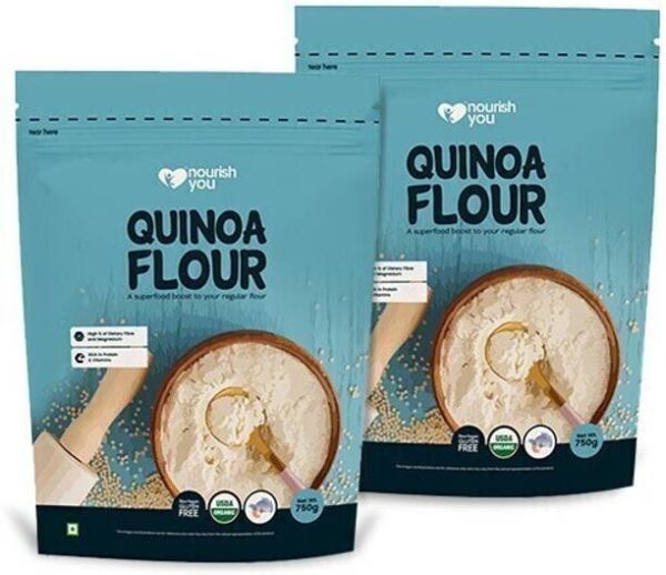 Nourish You Organic Quinoa Flour | Gluten Free Atta | Enriched with Dietary Fibre
