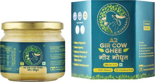 GIRORGANIC GIR COW PURE A2 Ghee Glass Bottle