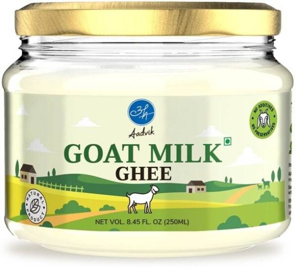 Aadvik Goat Milk Ghee 100% Pure & Natural Ghee Glass Bottle