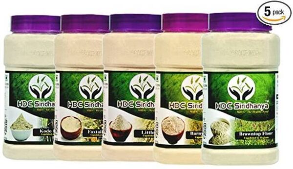 HDC SIRIDHANYA unpolished and organic millets flour/atta