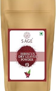 SAGE Sabdariffa Hibiscus Powder for Face & Skincare - Roselle Hibiscus Powder for Hair Wash - Suitable for Hairwash & Skincare Face Mask - 100 Grams
