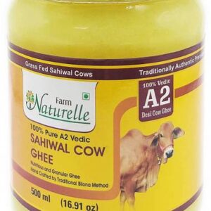 Farm Naturelle A2 Cow Ghee from Grass Ghee Glass Bottle