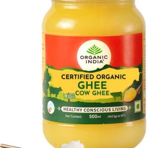 ORGANIC INDIA Certified Organic Cow Ghee for Healthy & Conscious Living Ghee Glass Bottle