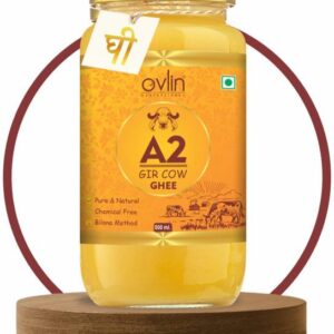 Ovlin A2 GHEE MADE FROM DESI COW MILK BY TRADITIONAL BILONA METHOD Ghee Glass Bottle