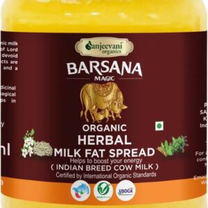 Sanjeevani organics Organic Herbal Milk Fat Spread | Healthy Butter Alternative | Rich in Nutrients Ghee Glass Bottle