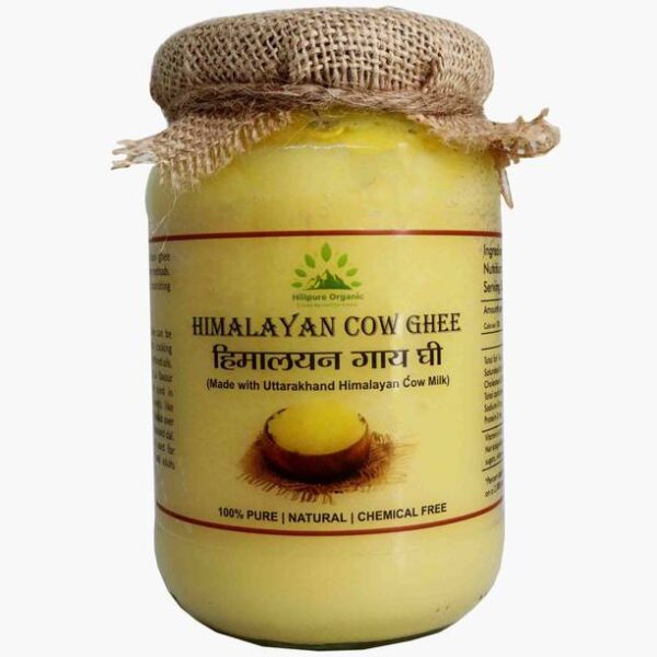 Hillpure Organic Uttarakhand Himalayan Cow Ghee Pure & Natural Glass Bottle
