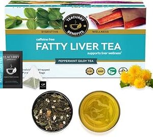 TEACURRY Fatty Liver Tea (1 Month Pack, 30 Tea Bags) - Helps With Fatty Liver Detox, Ginger, 60 Gms
