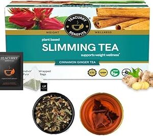 TEACURRY Slimming Tea For Weight Management (30 Tea Bags, 1 Month Pack) - Manage Over All Weight | Get Slimmer And Toned Body Shape | For Men And Women, Ginger, 60 Gram