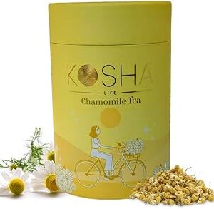 Kosha Life Chamomile Tea |Naturally Dried Chamomile Flowers | Caffeine Free Herbal Tea for Sleep, Relaxation And Stress Relief |Rich in Antioxidants For Daily Refreshment (50Gm)