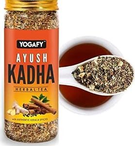 YOGAFY - Ayush Kadha - Whole Spices And Tulsi Loose Leaves ,Immunity Booster,Herbal Tea - 100Gram